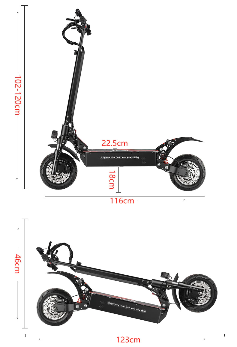 Patineta SANSA - S7 Profesional 7 Geometry of SANSA S7 Pro Electric Scooters