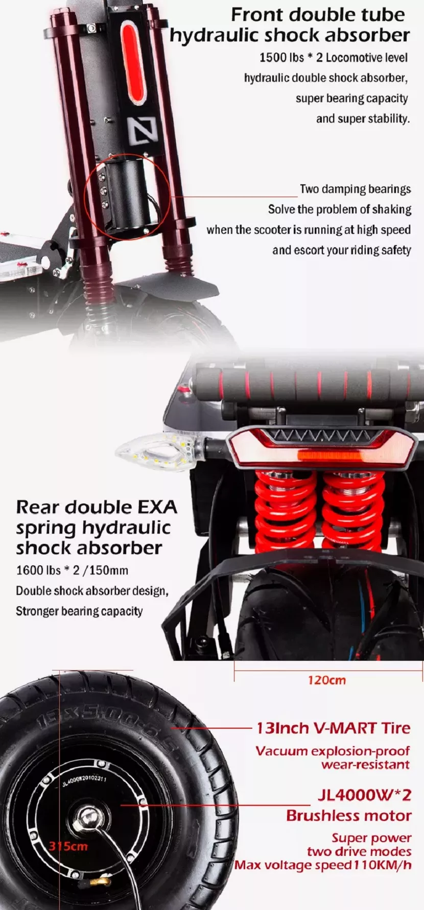 SANSA Cheetah 8000W Scooter - Description 3