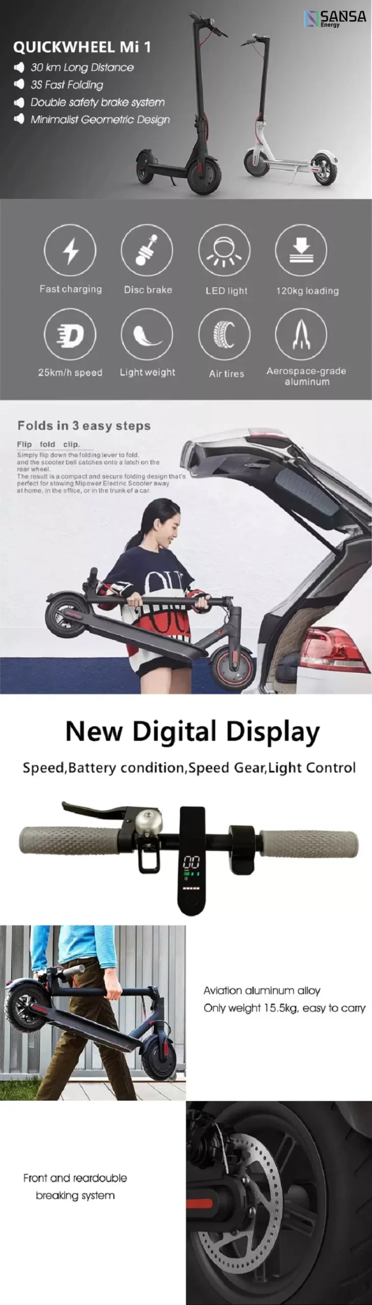 SANSA Lynx Pro-1 Scooter - Descrption 2